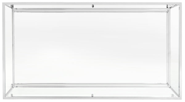 Safavieh Ellie Glass Coffee Table - Chic Chrome Modern Design For Airy Living Spaces, Sleek & Timeless Style MMT6004A