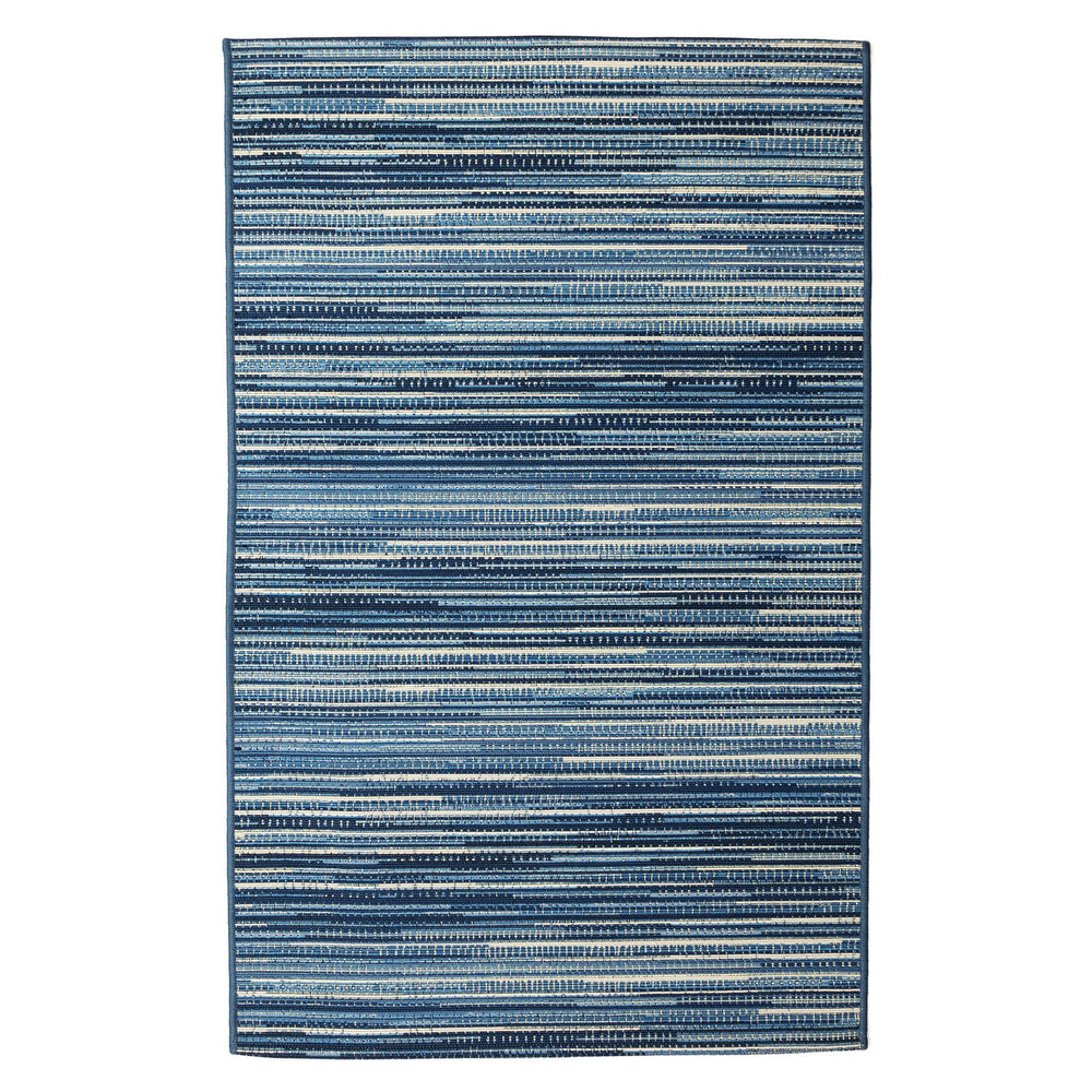 Trans Ocean Liora Manne Marina Stripes Area Rug - Stylish Indoor/Outdoor Geometric Design For Every Space Blue Polypropylene,Polyester Mna34805203