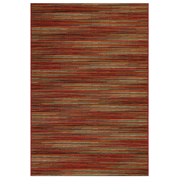 Trans Ocean Liora Manne Marina Stripes Area Rug - Stylish Indoor/Outdoor Geometric Design For Every Space Red Polypropylene,Polyester Mna45805217