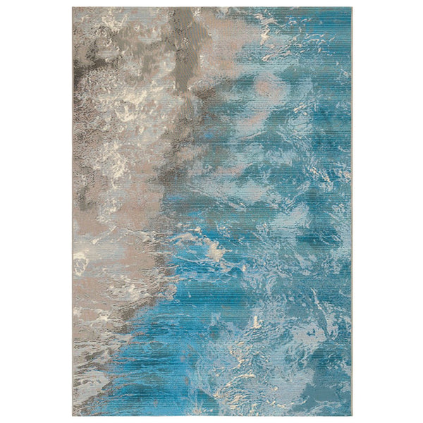 Trans Ocean Liora Manne Marina Coastal Area Rug – Vibrant Graphic Design For Indoor And Outdoor Spaces Blue Polypropylene,Polyester Mna69806804