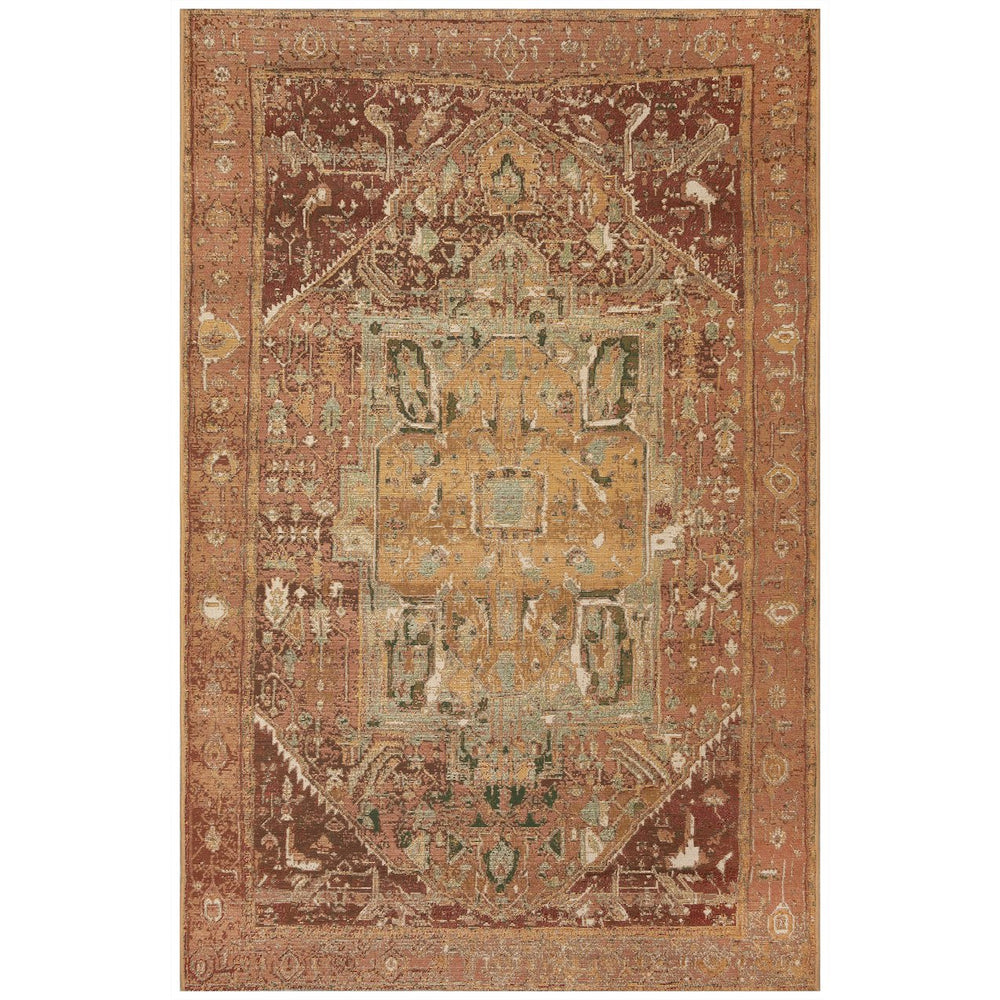 Trans Ocean Liora Manne Marina Area Rug - Colorful Transitional Medallion Design For Indoor And Outdoor Spaces Orange Polypropylene,Polyester Mna80808617