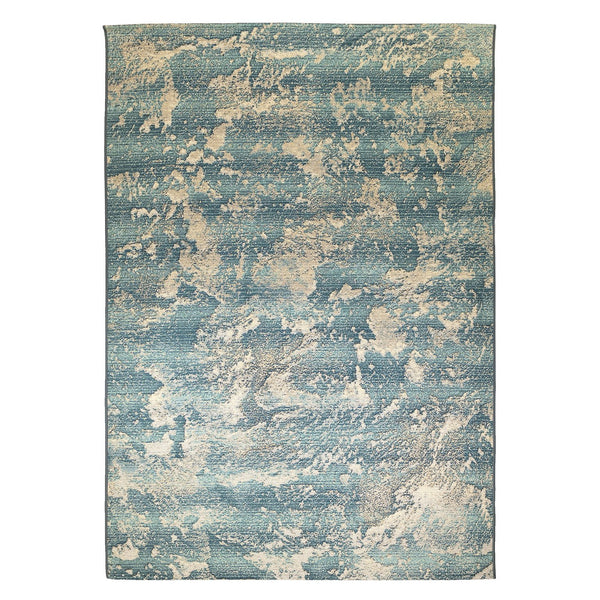 Trans Ocean Liora Manne Marina Stormy Indoor/Outdoor Area Rug - Coastal Graphic Design For Modern Spaces Blue Polypropylene,Polyester Mna45810003