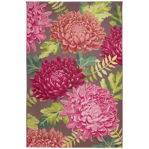 Trans Ocean Liora Manne Marina Mum Indoor/Outdoor Area Rug - Vibrant Floral Design For Style And Comfort Pink Polypropylene,Polyester Mna58818337