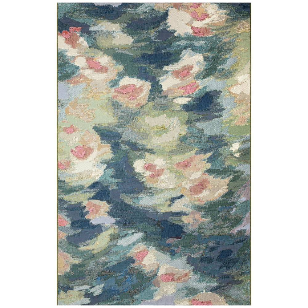 Trans Ocean Liora Manne Marina Watercolor Pond Area Rug - Contemporary Artistry For Indoor/Outdoor Spaces Multi Polypropylene,Polyester Mna58824144