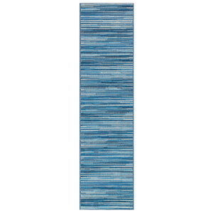 Trans Ocean Liora Manne Marina Stripes Area Rug - Stylish Indoor/Outdoor Geometric Design For Every Space Blue Polypropylene,Polyester Mnar8805203