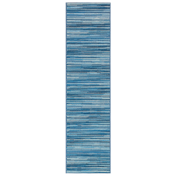 Trans Ocean Liora Manne Marina Stripes Area Rug - Stylish Indoor/Outdoor Geometric Design For Every Space Blue Polypropylene,Polyester Mnar8805203