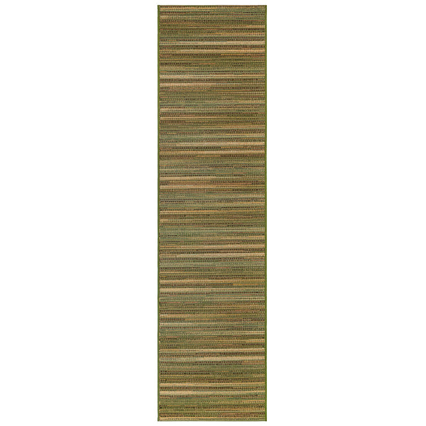 Trans Ocean Liora Manne Marina Stripes Area Rug - Stylish Indoor/Outdoor Geometric Design For Every Space Green Polypropylene,Polyester Mnar8805206