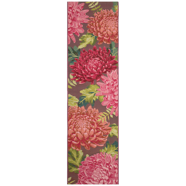 Trans Ocean Liora Manne Marina Mum Indoor/Outdoor Area Rug - Vibrant Floral Design For Style And Comfort Pink Polypropylene,Polyester Mnar8818337