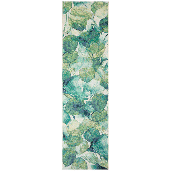 Trans Ocean Liora Manne Marina Botanical Indoor/Outdoor Area Rug - Vibrant Lotus Design For Fresh Spaces Green Polypropylene,Polyester Mnar8818906