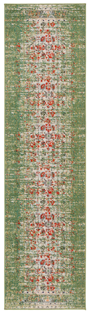 Safavieh Monaco 208 Power Loomed Rug Sage / Rust 2'-2" x 8'