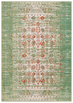 Safavieh Monaco 208 Power Loomed Rug Sage / Rust 5'-1" x 7'-6"