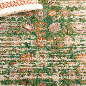 Safavieh Monaco 208 Power Loomed Rug Green / Ivory 5'-1" x 7'-6"