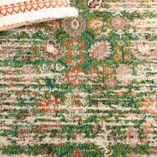 Safavieh Monaco 208 Power Loomed Rug Green / Ivory 5'-1" x 7'-6"