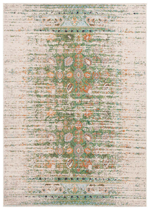 Safavieh Monaco 208 Power Loomed Rug Green / Ivory 5'-1" x 7'-6"