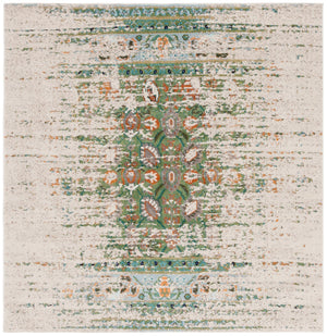 Safavieh Monaco 208 Power Loomed Rug Green / Ivory 6'-7" x 6'-7" Square