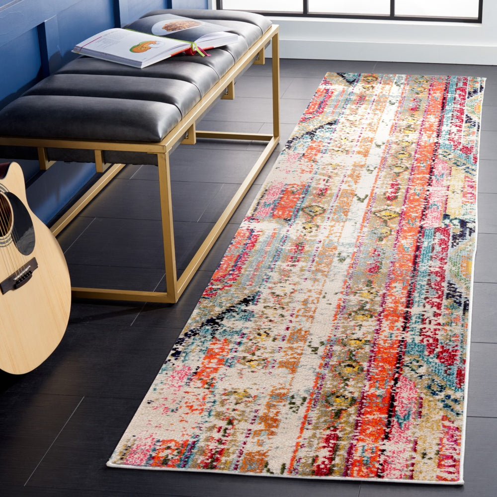 Safavieh Monaco Vibrant Bohemian Area Rug – Soft, Colorful Design For Any Room, Crafted In Turkey Multi 57% Polypropylene,30% Cotton,13% Polyester Mnc222f-68
