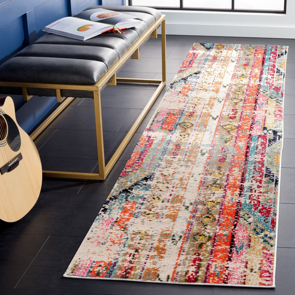 Safavieh Monaco Vibrant Bohemian Area Rug – Soft, Colorful Design For Any Room, Crafted In Turkey Multi 57% Polypropylene,30% Cotton,13% Polyester Mnc222f-68