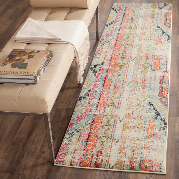 Safavieh Monaco Vibrant Bohemian Area Rug – Soft, Colorful Design For Any Room, Crafted In Turkey Multi 57% Polypropylene,30% Cotton,13% Polyester Mnc222f-68
