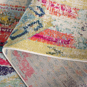 Safavieh Monaco Vibrant Bohemian Area Rug – Soft, Colorful Design For Any Room, Crafted In Turkey Multi 57% Polypropylene,30% Cotton,13% Polyester Mnc222f-68