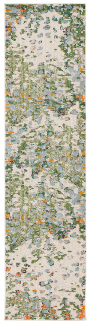 Safavieh Monaco 225 Power Loomed Rug Sage / Rust 2'-2" x 8'