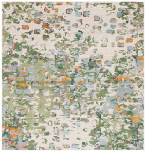 Safavieh Monaco 225 Power Loomed Rug Sage / Rust 6'-7" x 6'-7" Square