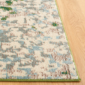 Safavieh Monaco 225 Power Loomed Rug Green / Blue 5'-1" x 7'-6"