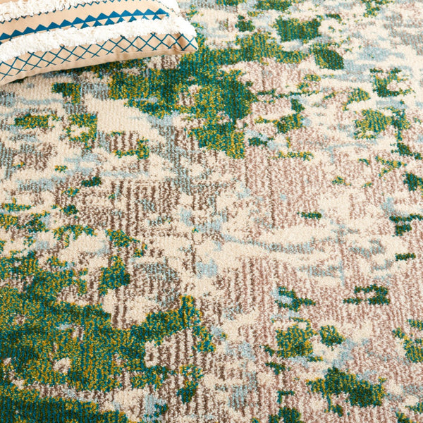 Safavieh Monaco 225 Power Loomed Rug Green / Blue 5'-1" x 7'-6"