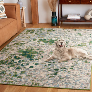 Safavieh Monaco 225 Power Loomed Rug Green / Blue 5'-1" x 7'-6"