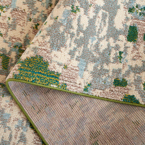 Safavieh Monaco 225 Power Loomed Rug Green / Blue 5'-1" x 7'-6"