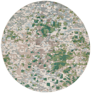 Safavieh Monaco 225 Power Loomed Rug Green / Blue 6'-7" x 6'-7" Round