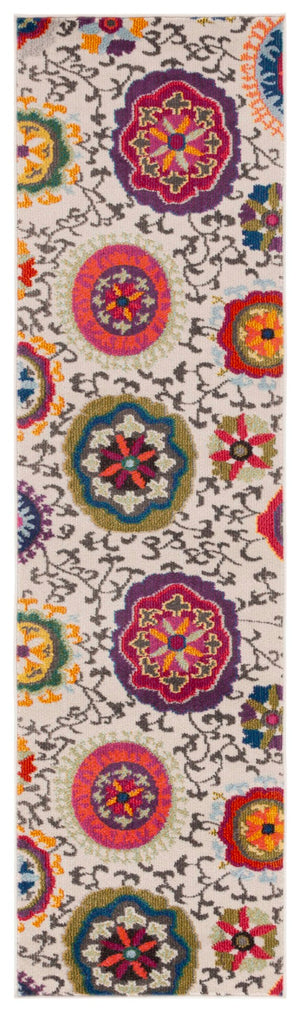 Safavieh Monaco Colorful Medley Area Rug - Exquisite Power-loomed Design With Timeless Elegance & Comfort Ivory ,Multi 57% Polypropylene,30% Cotton,13% Polyester Mnc233a-68