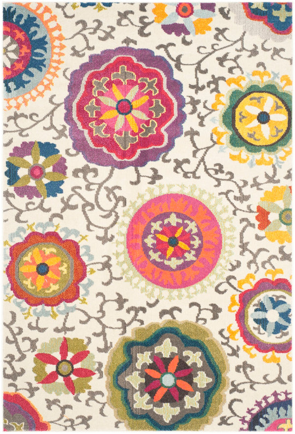 Safavieh Monaco Colorful Medley Area Rug - Exquisite Power-loomed Design With Timeless Elegance & Comfort Ivory ,Multi 57% Polypropylene,30% Cotton,13% Polyester Mnc233a-68