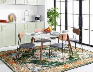 Safavieh Monaco Forest Green & Light Blue Accent Area Rug, 2' X 3' - Timeless Turkish Elegance & Comfort Forest Green ,Light Blue 57% Polypropylene,30% Cotton,13% Polyester Mnc243f-2