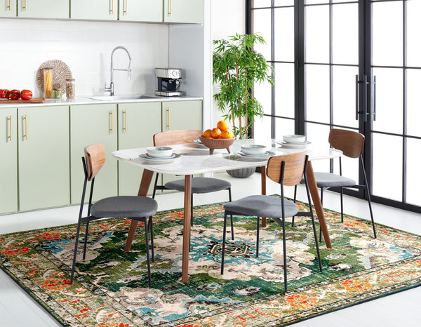 Safavieh Monaco Forest Green & Light Blue Accent Area Rug, 2' X 3' - Timeless Turkish Elegance & Comfort Forest Green ,Light Blue 57% Polypropylene,30% Cotton,13% Polyester Mnc243f-2