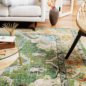 Safavieh Monaco Forest Green & Light Blue Accent Area Rug, 2' X 3' - Timeless Turkish Elegance & Comfort Forest Green ,Light Blue 57% Polypropylene,30% Cotton,13% Polyester Mnc243f-2