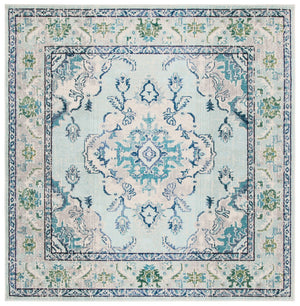 Safavieh Monaco Large Rectangle Area Rug - Luxurious Light Blue & Fuchsia Design For Elegant Home Décor Light Blue ,Ivory 57% Polypropylene,30% Cotton,13% Polyester Mnc243k-3sq