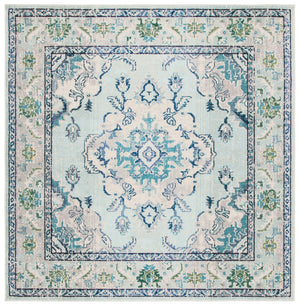 Safavieh Monaco Light Blue Ivory Area Rug 6'7" X 9'2" — Turkish Power-Loomed Oriental Design, Oeko-Tex Safe MNC243K-68