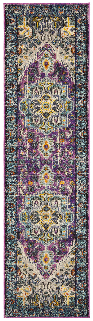 Safavieh Monaco Elegant Area Rug In Serene Hues - Intricate Turkish Design For Modern & Classic Interiors Violet ,Light Blue 57% Polypropylene,30% Cotton,13% Polyester Mnc251l-210