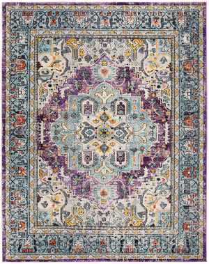 Safavieh Monaco Elegant Area Rug In Serene Hues - Intricate Turkish Design For Modern & Classic Interiors Violet ,Light Blue 57% Polypropylene,30% Cotton,13% Polyester Mnc251l-210