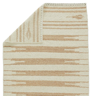 Jaipur Living Jaipur Living Lomita Hand-loomed Wool Kilim Tribal Stripe Rug for Neutral Interiors RUG146983