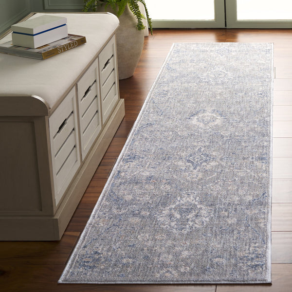 Safavieh Moon Area Rug - Elegant Grey And Ivory Design, Traditional Style, Soft, Durable, Oeko-tex Certified Grey ,Ivory Polyester Mnd644f-5