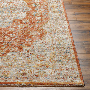 Mona Lisa MNI-2309 9' x 12'2" Machine Woven Rug MNI2309-9122  Light Sage, Rust, Tan, Mustard, Dark Blue, Sage Surya