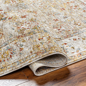 Mona Lisa MNI-2313 9' x 12'2" Machine Woven Rug MNI2313-9122  Tan, Light Sage, Mustard, Dark Blue, Rust, Sage Surya