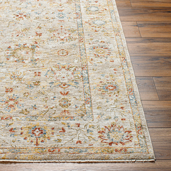 Mona Lisa MNI-2313 9' x 12'2" Machine Woven Rug MNI2313-9122  Tan, Light Sage, Mustard, Dark Blue, Rust, Sage Surya