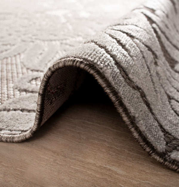 Safavieh Monroe Leaf Outdoor Power Loomed Rug Cement 5'-3" x 7'-7"