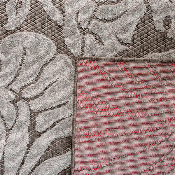 Safavieh Monroe Leaf Outdoor Power Loomed Rug Cement 5'-3" x 7'-7"