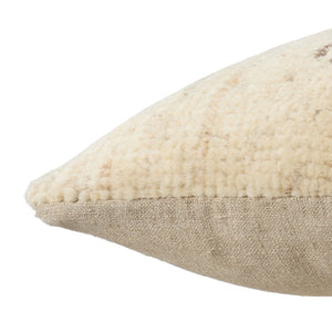 Jaipur Living Jaipur Living Hand Knotted Wool Euro Pillow Cover Moroccan Cream Tan Texture PLC102613