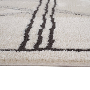 Amer Rugs Monotone Vintage Moroccan Power-loom Area Rug – Timeless Design For Any Room In Your Home White Polypropylene Mnt13656