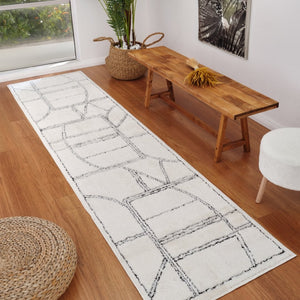 Amer Rugs Monotone Vintage Moroccan Power-loom Area Rug – Timeless Design For Any Room In Your Home White Polypropylene Mnt12610