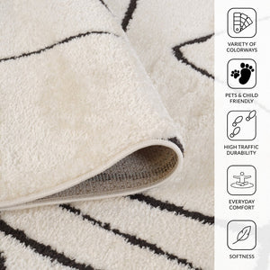 Amer Rugs Monotone Vintage Moroccan Power-loom Area Rug – Timeless Design For Any Room In Your Home Ivory Polypropylene Mnt100203
